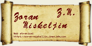Zoran Miškeljin vizit kartica